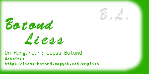 botond liess business card